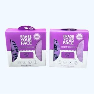 Erase Your Face Makeup Removing Cloths Bundle of 2 (4 Cloths Total)